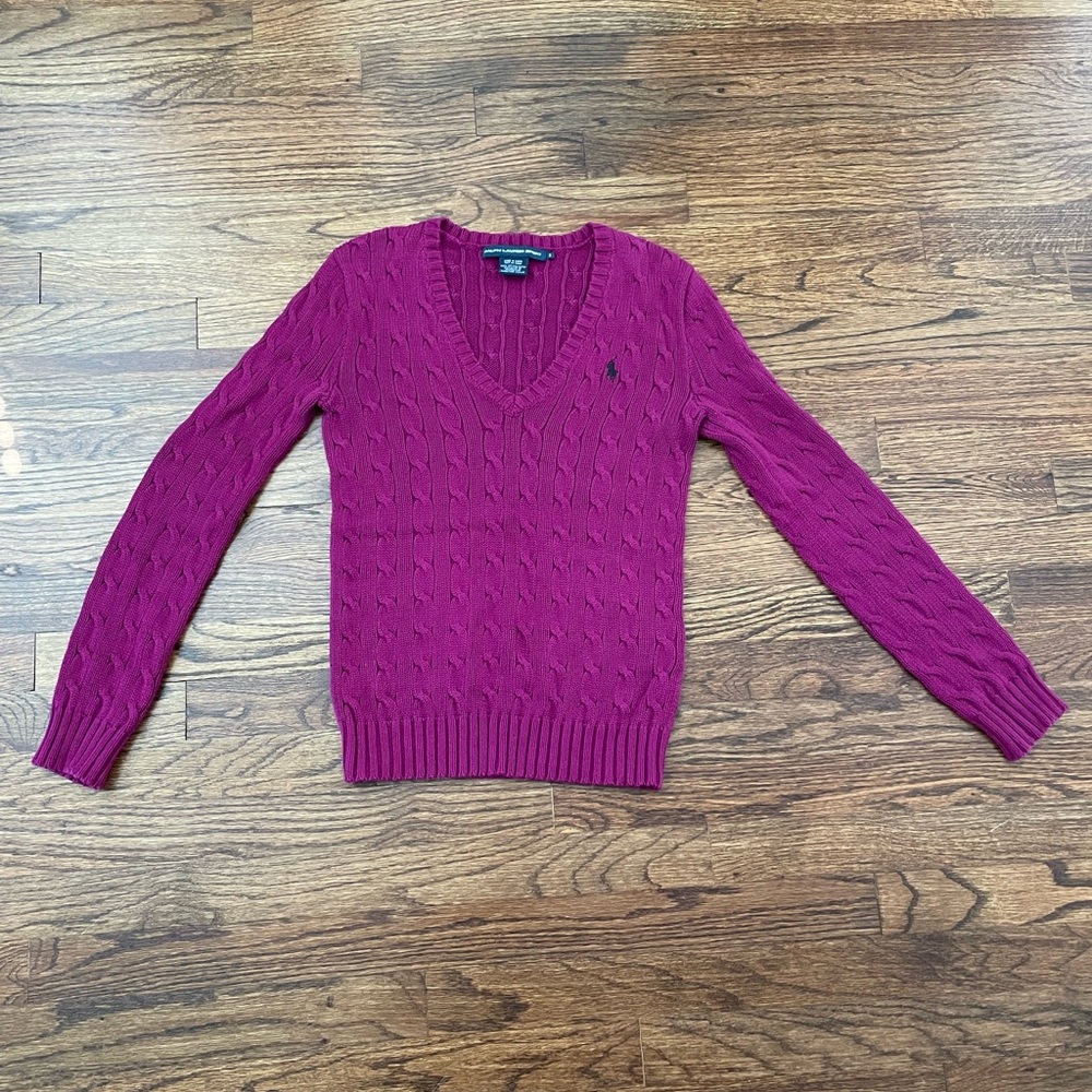 Ralph Lauren sport fuchsia sweater